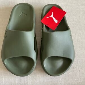 Puma Moss Green Slide Sandals